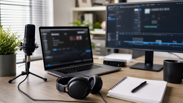 Screen capture workspace for a software feature release tutorial