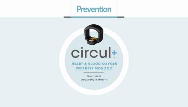 Circul+ medical product video still showing a wearable health monitor