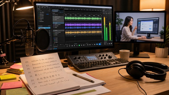 Localized AI voiceover production for a product training video
