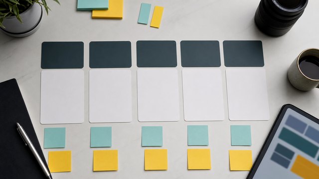 Planning cards for comparing YouTube production company and agency scopes
