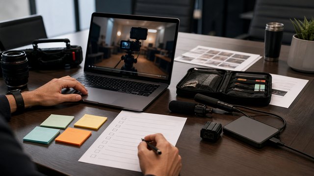 Review table for YouTube video production exports and reusable assets